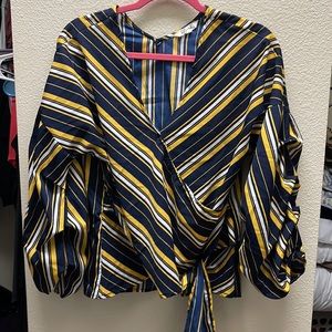 Yellow And Dark blue with White